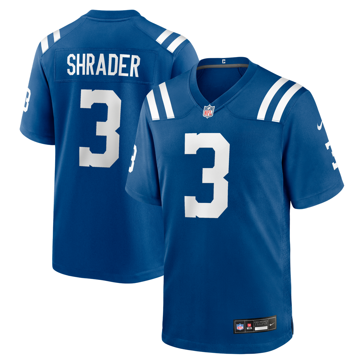 Indianapolis Colts Spencer Shrader Royal Team Game Jersey