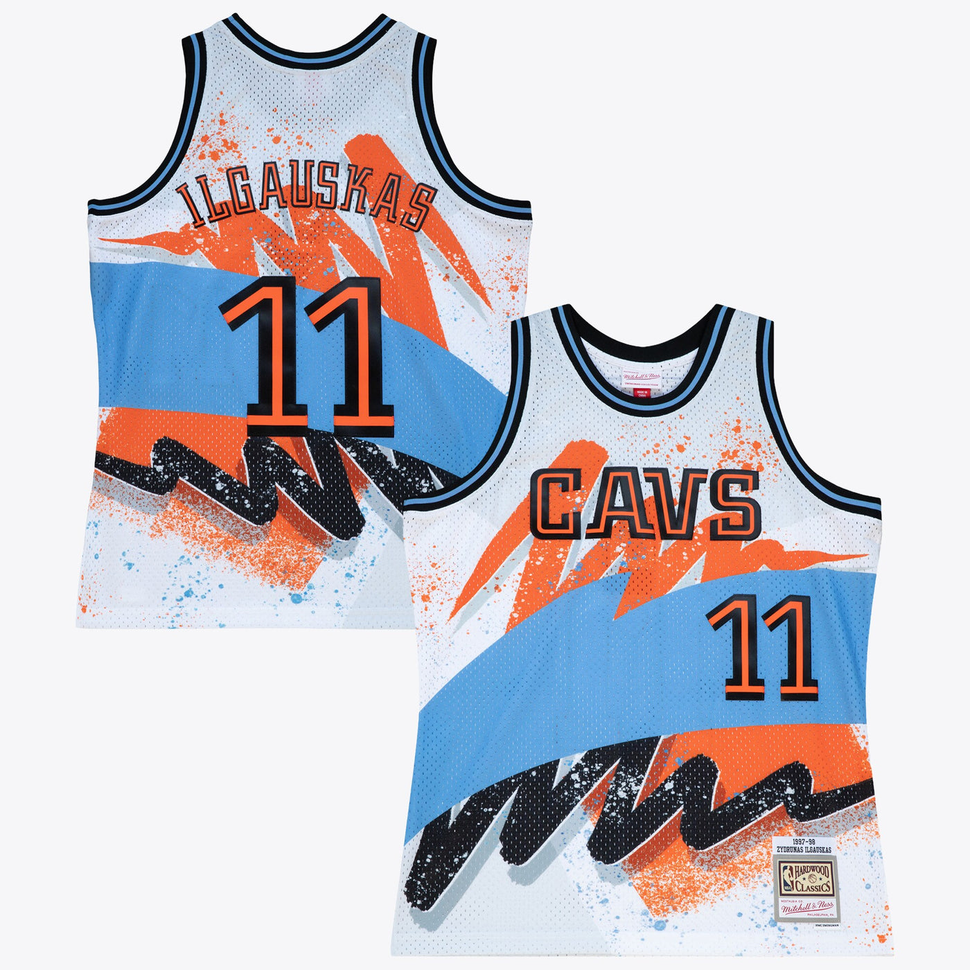 Cleveland Cavaliers Mitchell & Ness Zydrunas Ilgauskas 1997 Hyper Hoops Swingman Jersey - White
