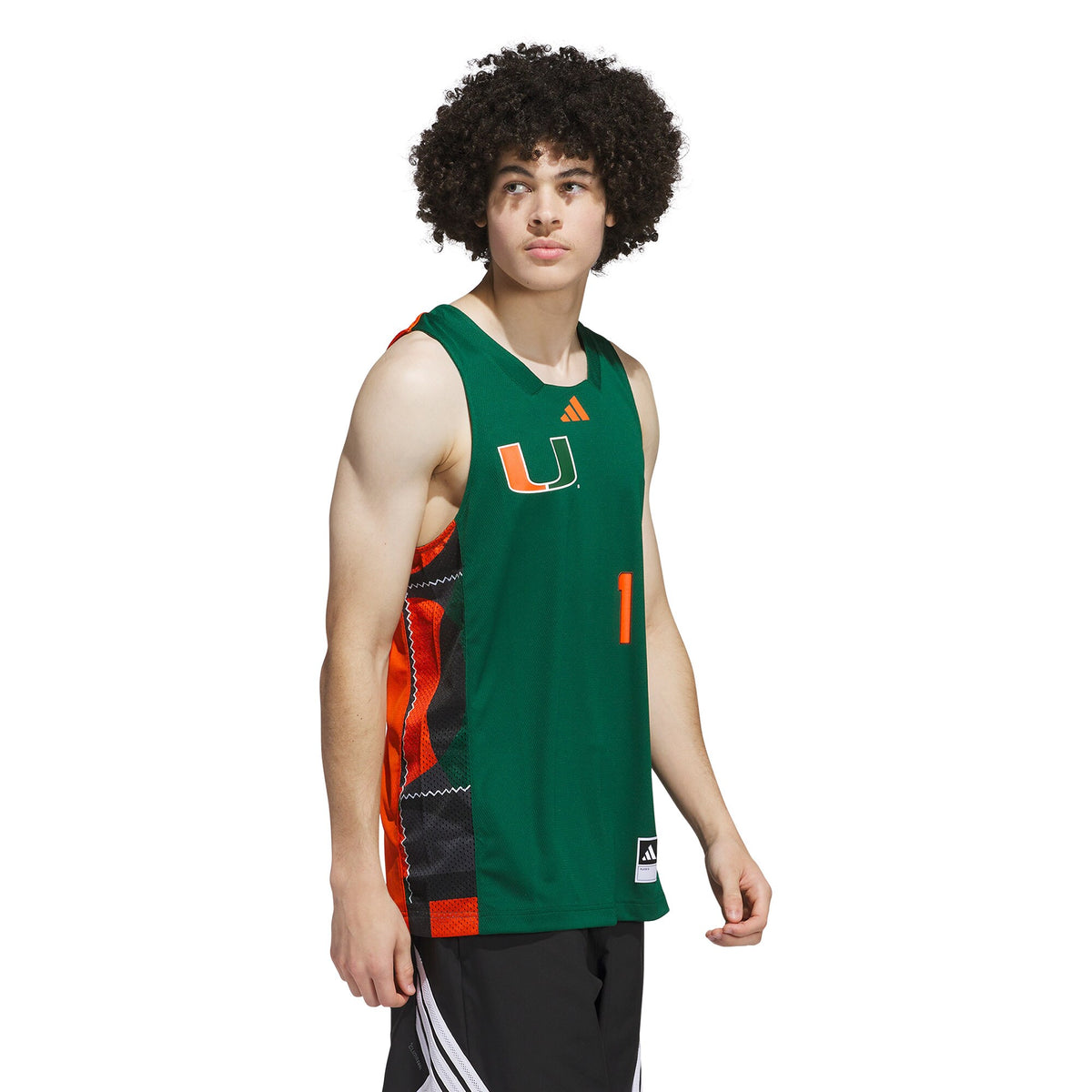 #1 Miami Hurricanes Black History Month Basketball Jersey - Green/Orange