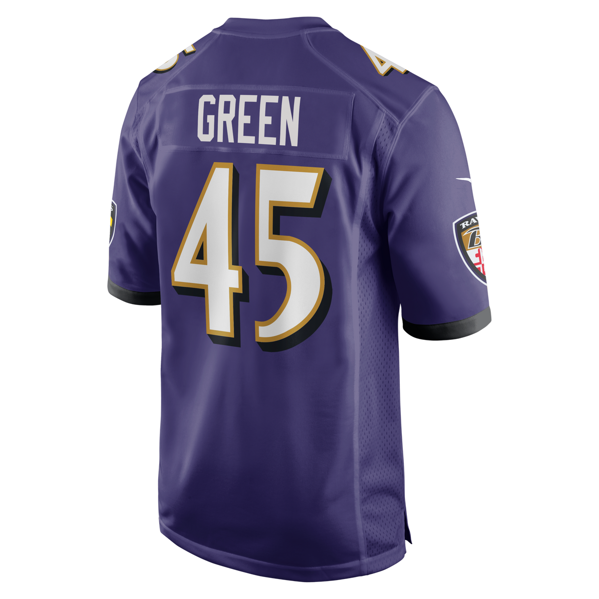 Baltimore Ravens Mike Green Purple Team Game Jersey