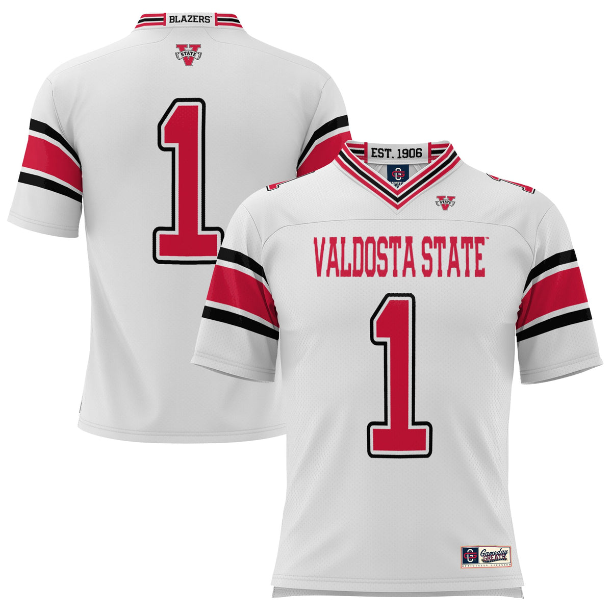 #1 Valdosta State Blazers GameDay Greats Endzone Football Jersey - White