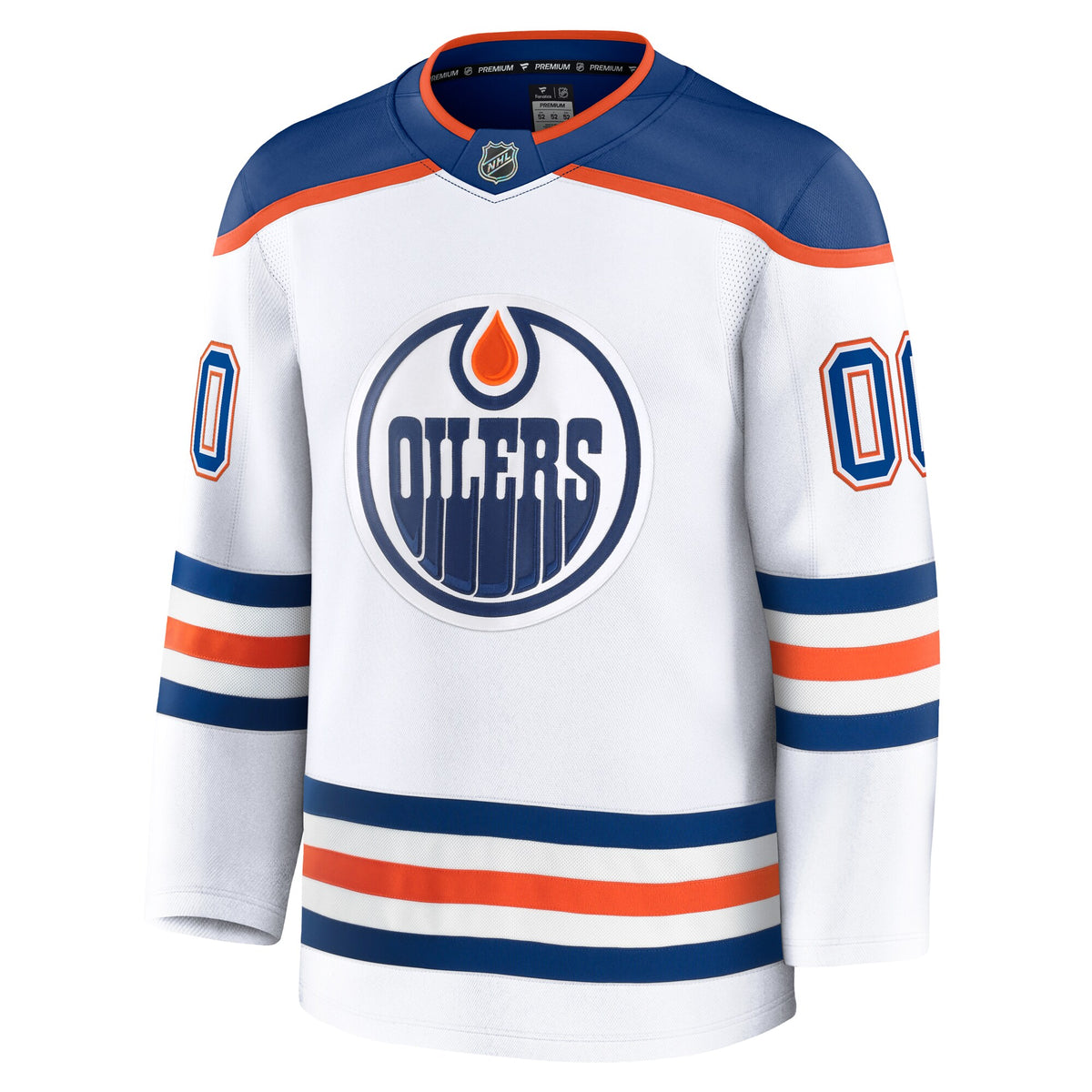 Edmonton Oilers Fanatics White Away Premium Custom Jersey