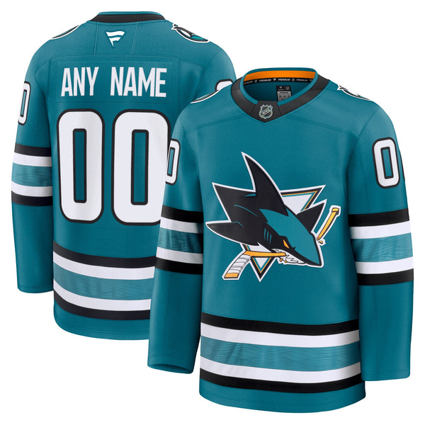 San Jose Sharks Fanatics Teal Home Premium Custom Jersey