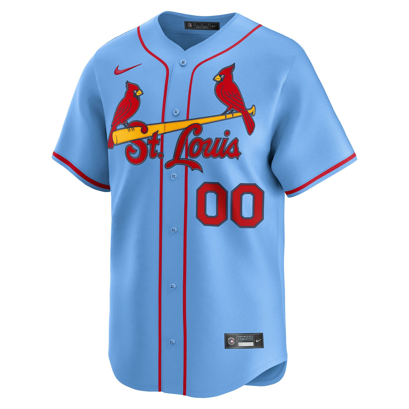 St. Louis Cardinals Nike Light Blue Alternate Limited Custom Jersey