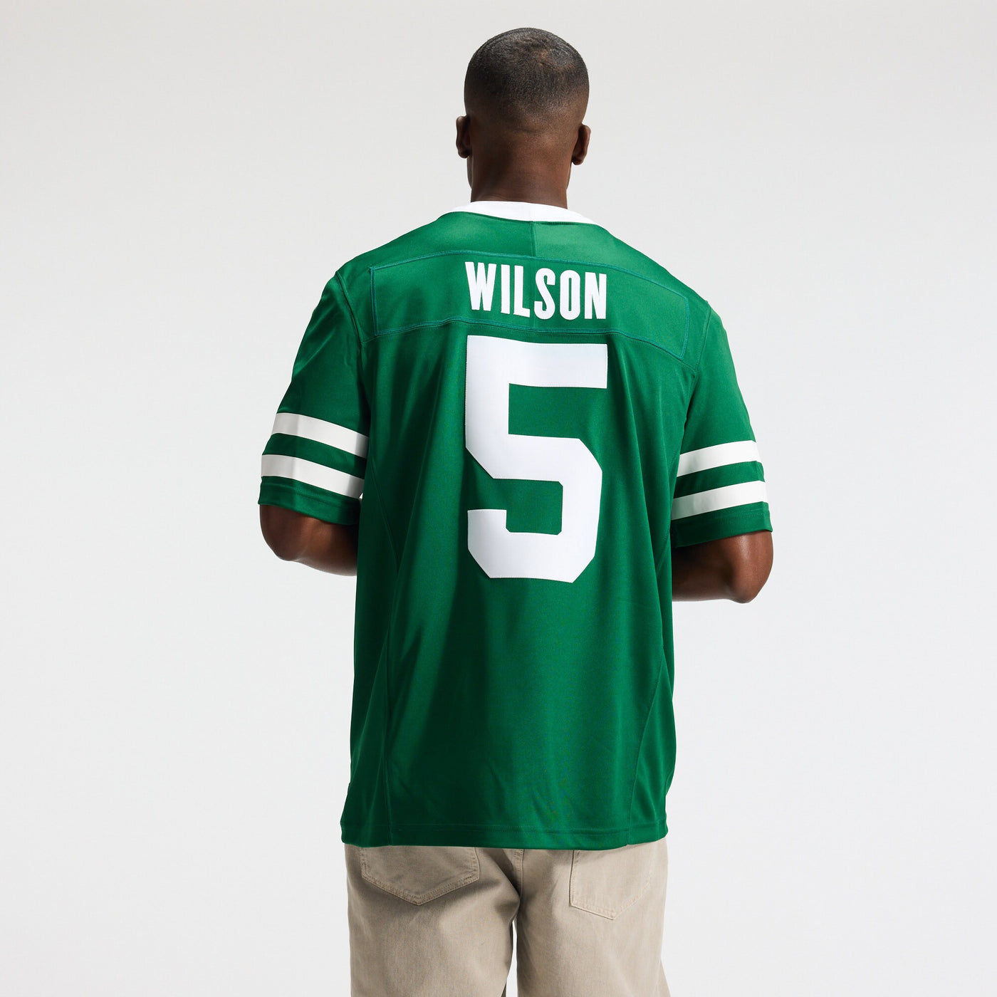 New York Jets Garrett Wilson Nike Legacy Green Team Vapor F.U.S.E. Stitched Limited Jersey