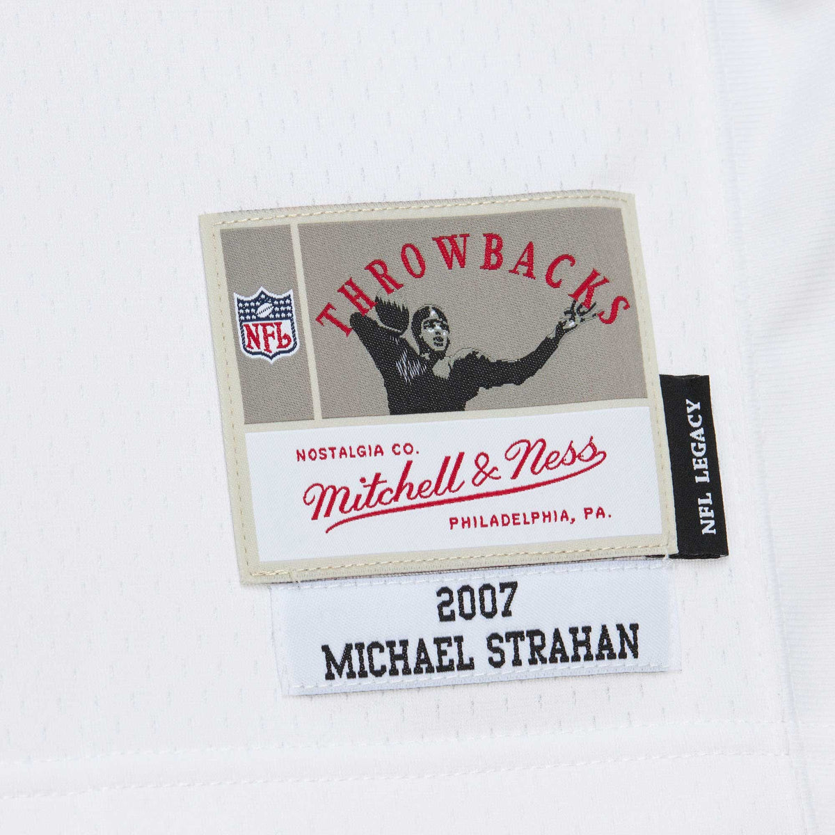 New York Giants Michael Strahan Mitchell & Ness White Legacy Replica Jersey