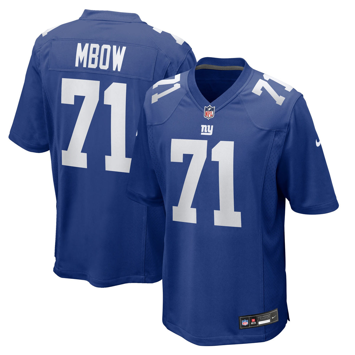 New York Giants Marcus Mbow Royal Team Game Jersey