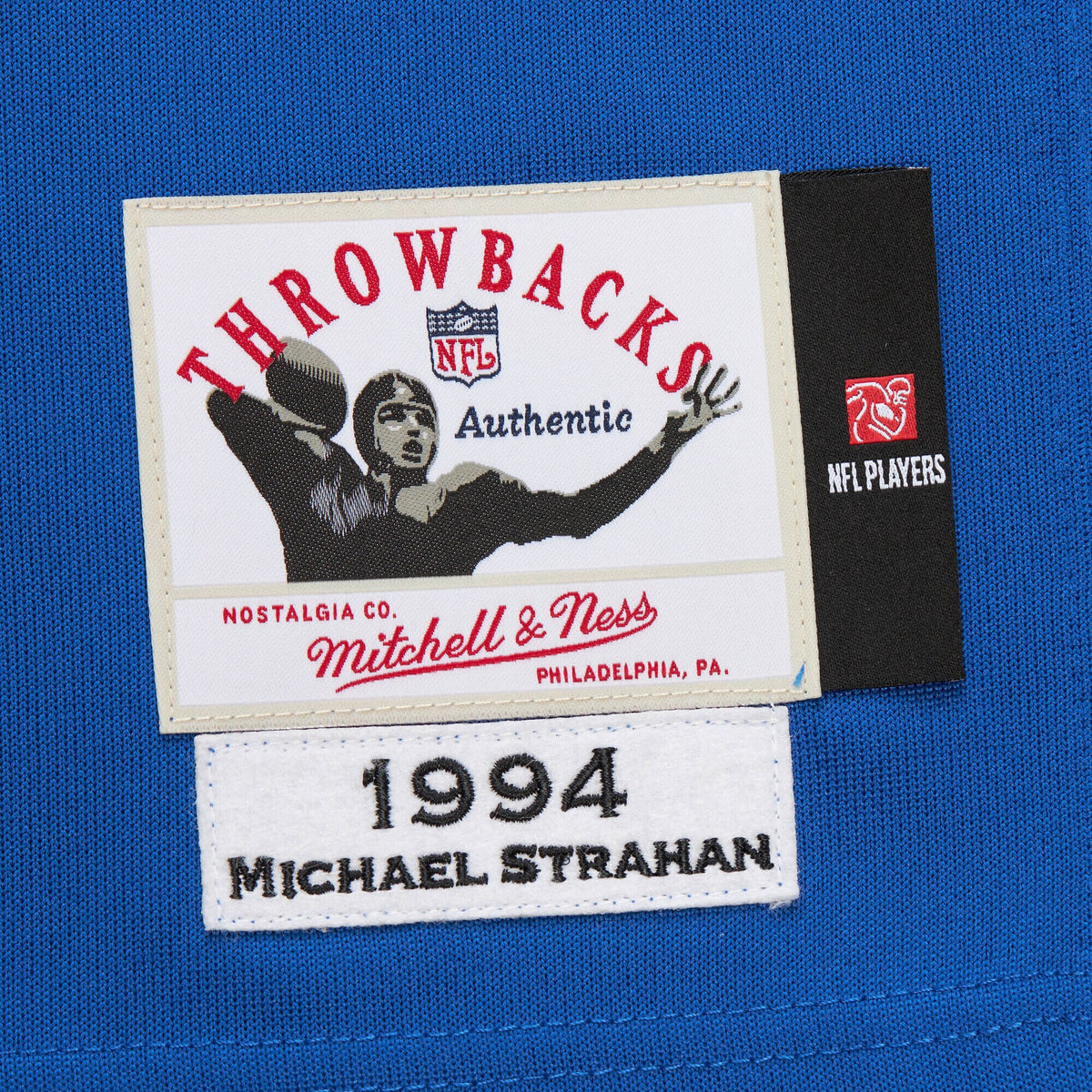 New York Giants 1994 Michael Strahan Mitchell & Ness Royal Authentic Throwback Retired Player Jersey