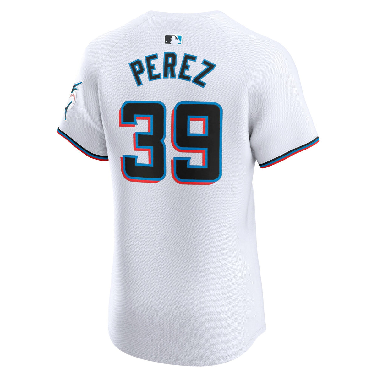 Miami Marlins Eury Perez White Home Elite Player Jersey