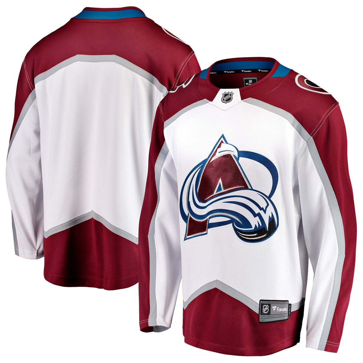Colorado Avalanche Fanatics White Away Breakaway Jersey