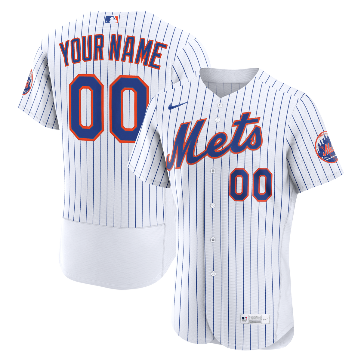 New York Mets White Home Authentic Custom Jersey