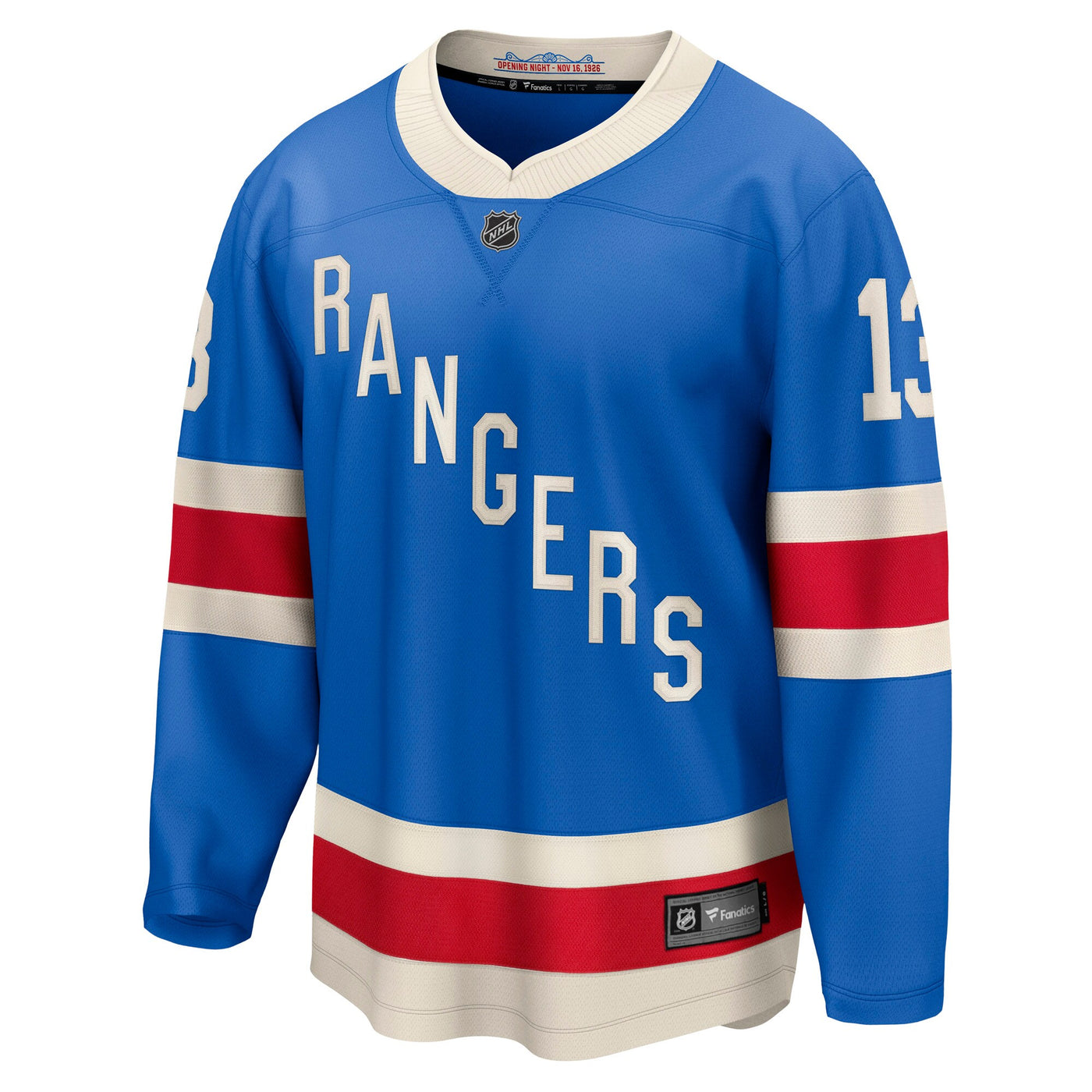 New York Rangers Alexis Lafreniere Fanatics Blue Centennial Breakaway Jersey