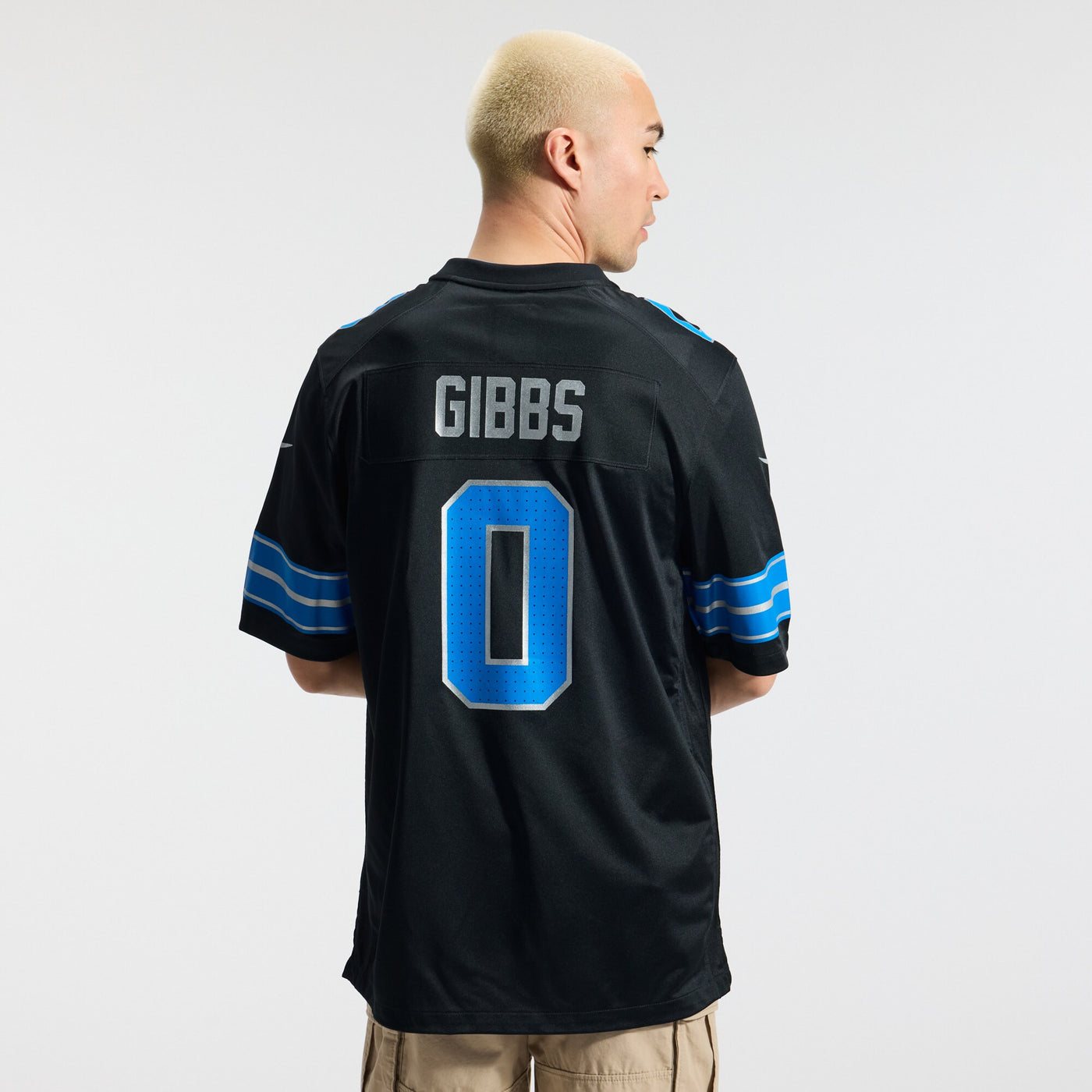 Detroit Lions Jahmyr Gibbs Nike Black 2nd Alternate Game Player Jersey