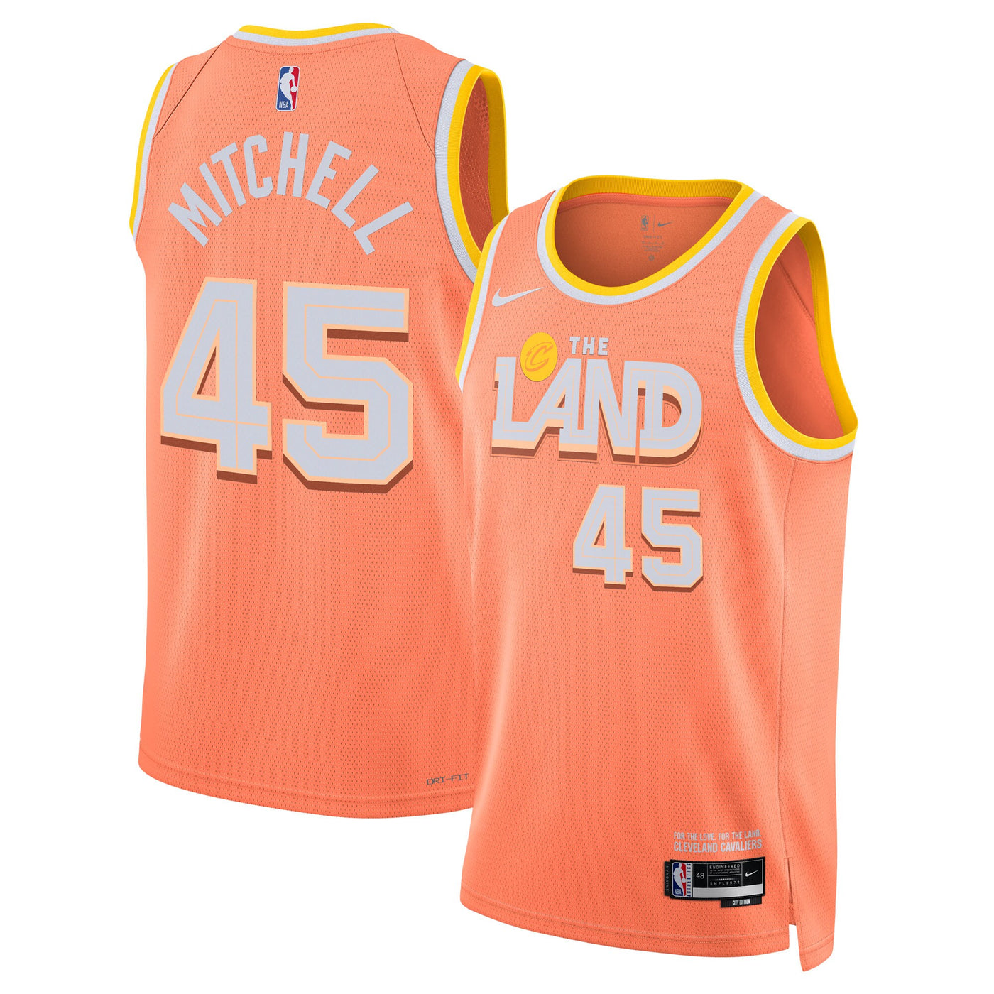 Cleveland Cavaliers Nike 2025/26 City Edition Swingman Jersey - Orange - Donovan Mitchell