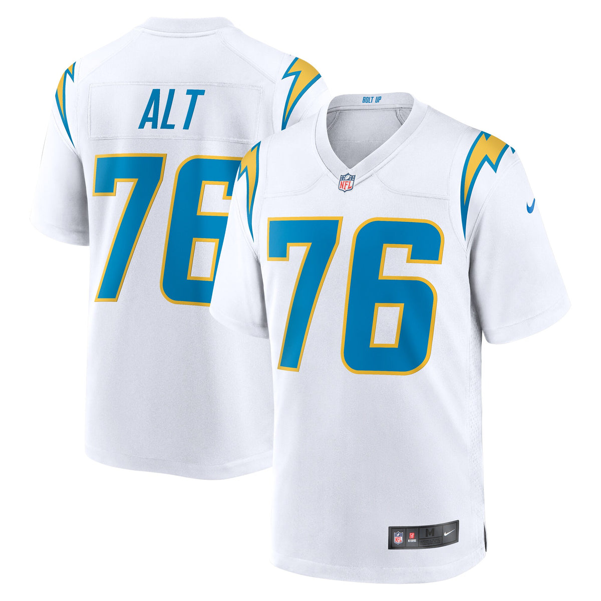 Los Angeles Chargers Joe Alt White Player Game Jersey