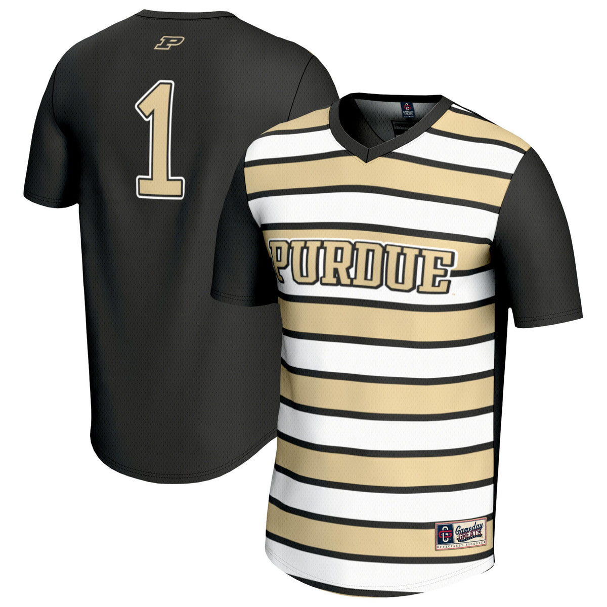 #1 Purdue Boilermakers GameDay Greats Lightweight Soccer Fashion Jersey - Black