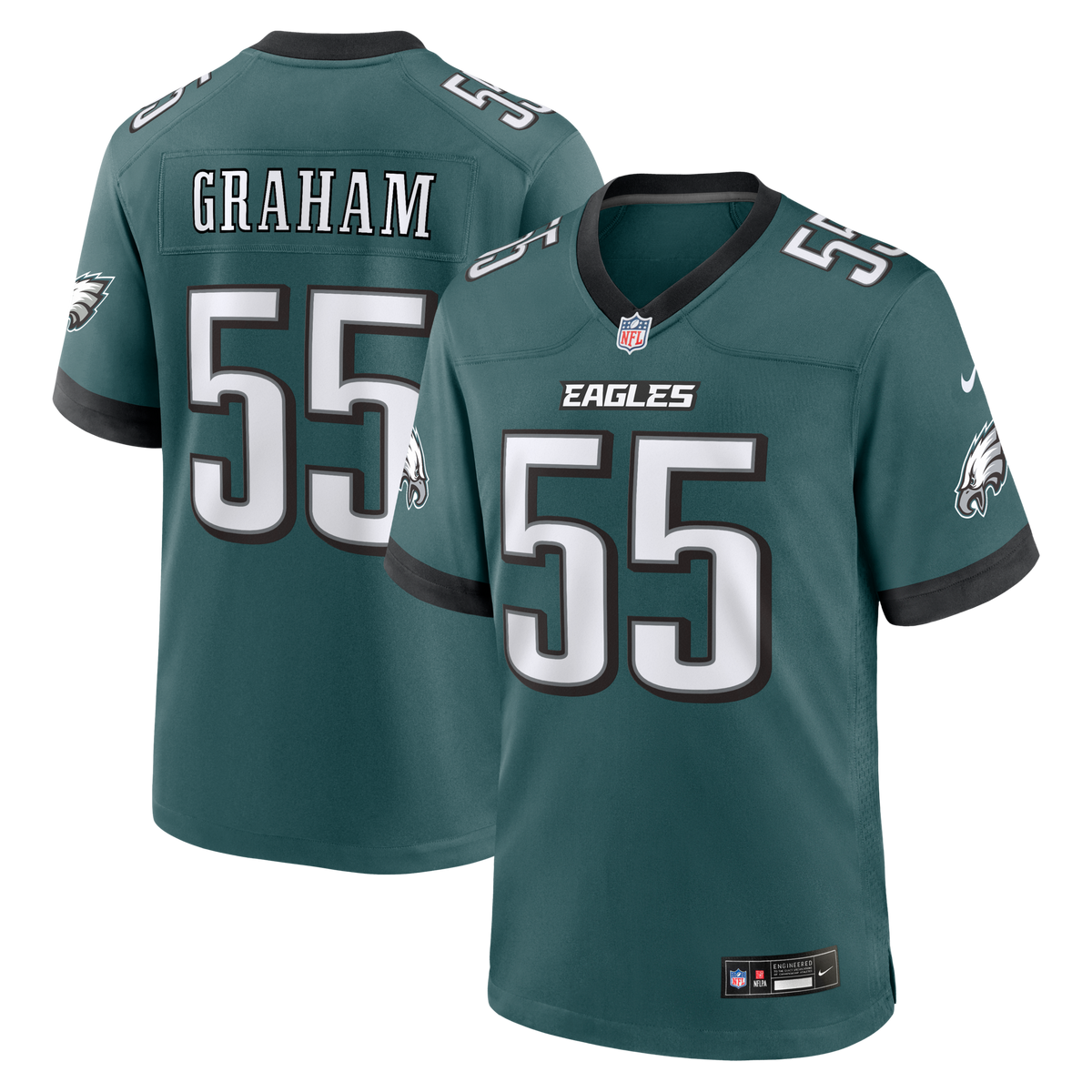 Philadelphia Eagles Brandon Graham Midnight Green Team Game Jersey