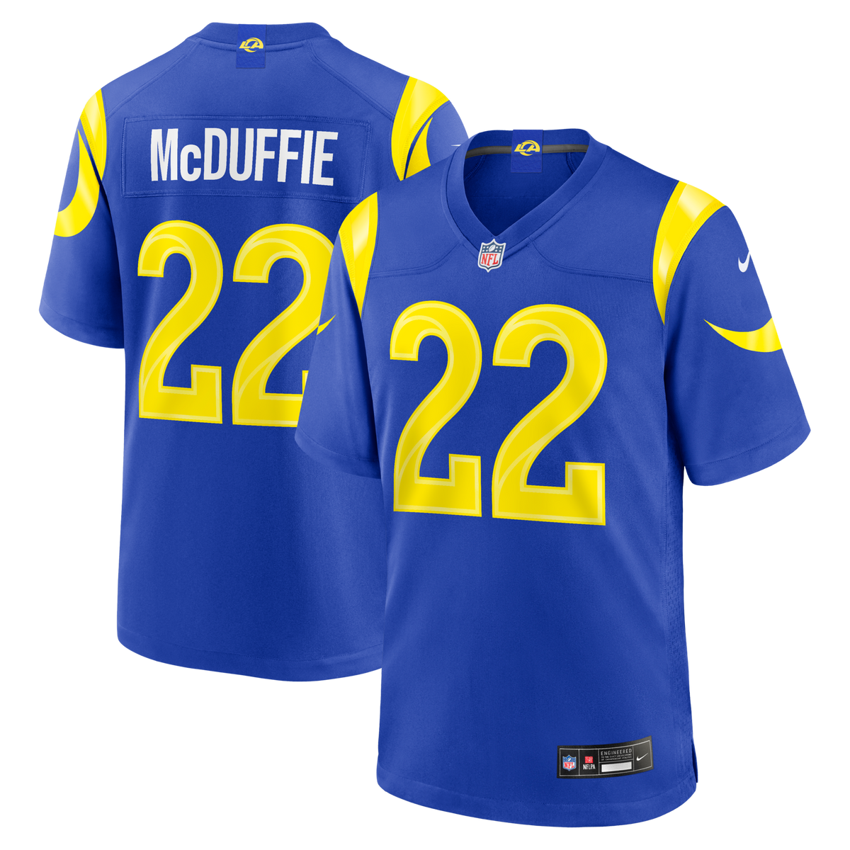 Los Angeles Rams Trent McDuffie Royal Team Game Player Jersey