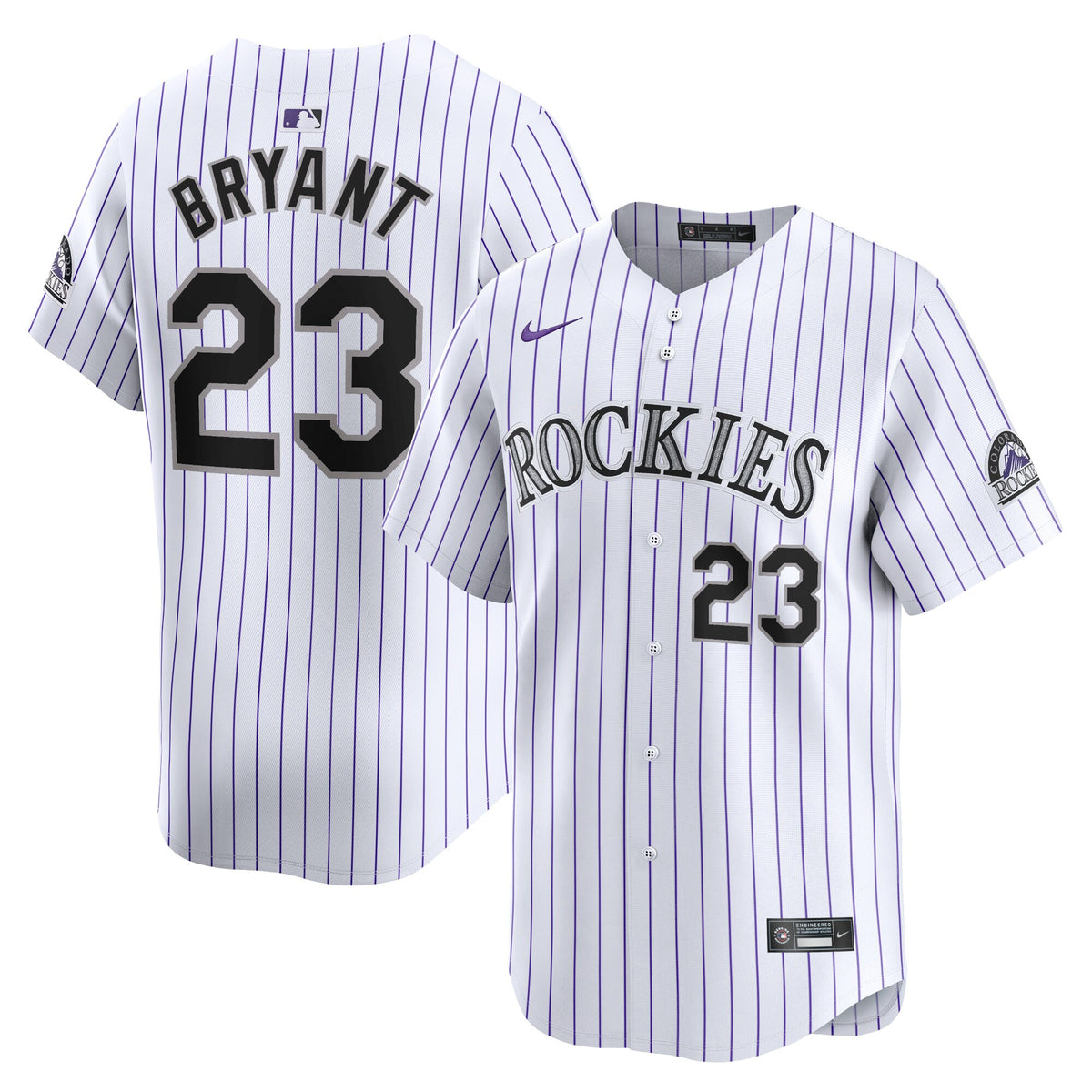 Colorado Rockies Kris Bryant White Home Limited Player Jersey