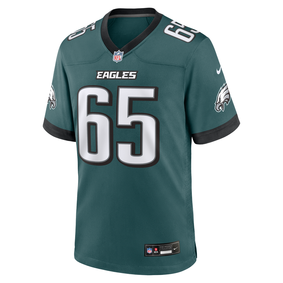 Philadelphia Eagles Lane Johnson Midnight Green Team Game Jersey