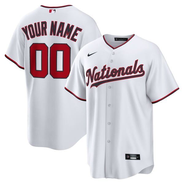 Washington Nationals White Home Custom Replica Jersey