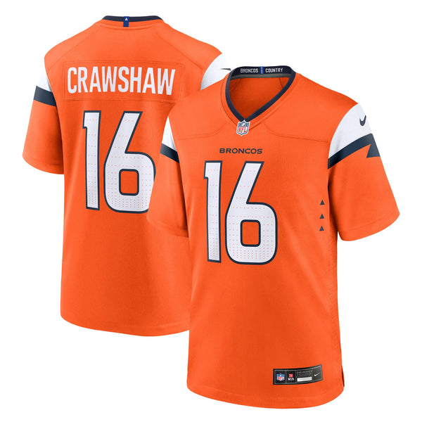 Denver Broncos Jeremy Crawshaw Nike Orange Team Game Jersey