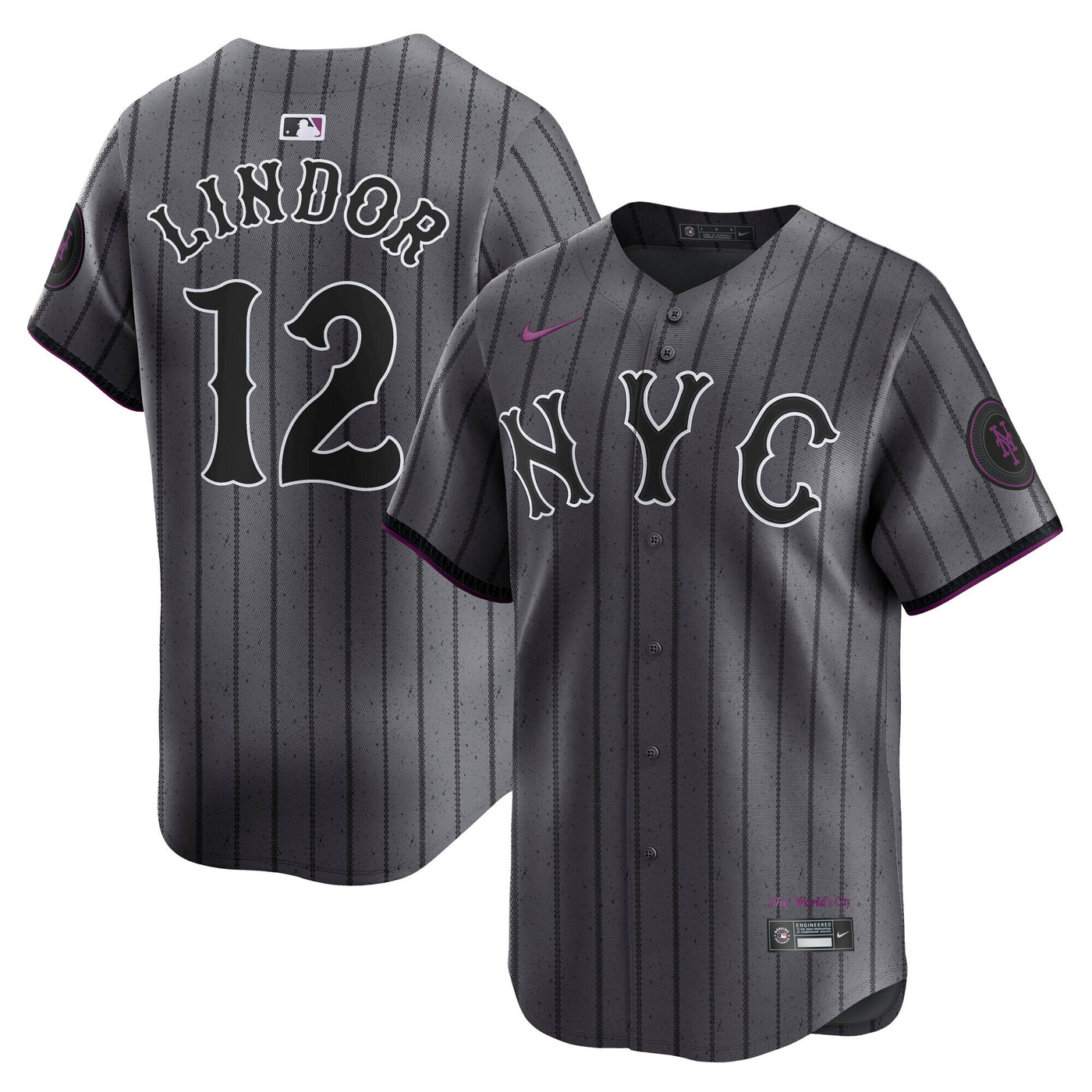 New York Mets Francisco Lindor Nike Gray City Connect Limited Player Jersey