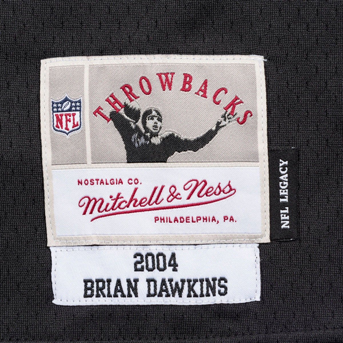 Philadelphia Eagles Brian Dawkins Mitchell & Ness Black Legacy Replica Jersey