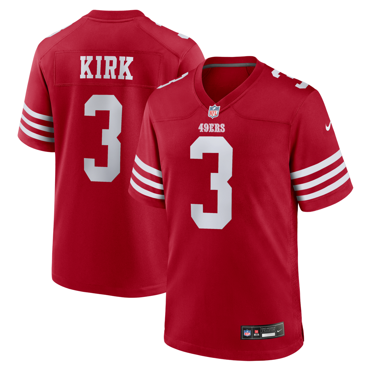 San Francisco 49ers Christian Kirk Scarlet Team Game Jersey