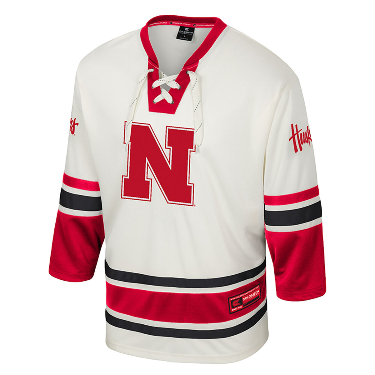 Nebraska Huskers Colosseum Puck Proud Fashion Hockey Jersey - Cream