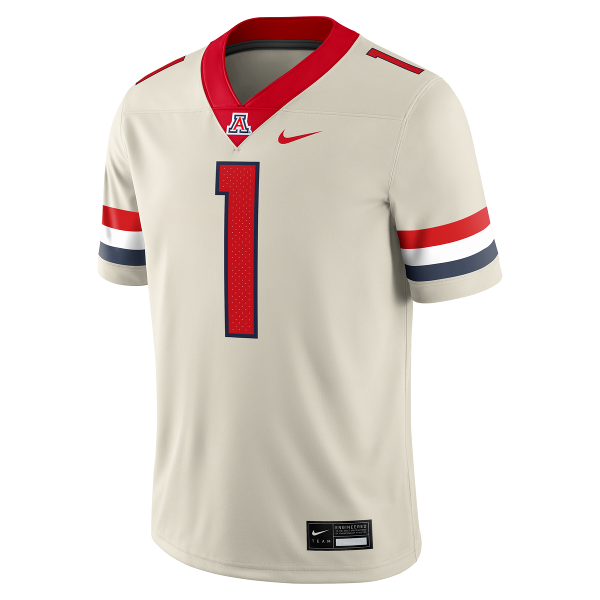 #1 Arizona Wildcats Alternate Game Football Jersey - Cream