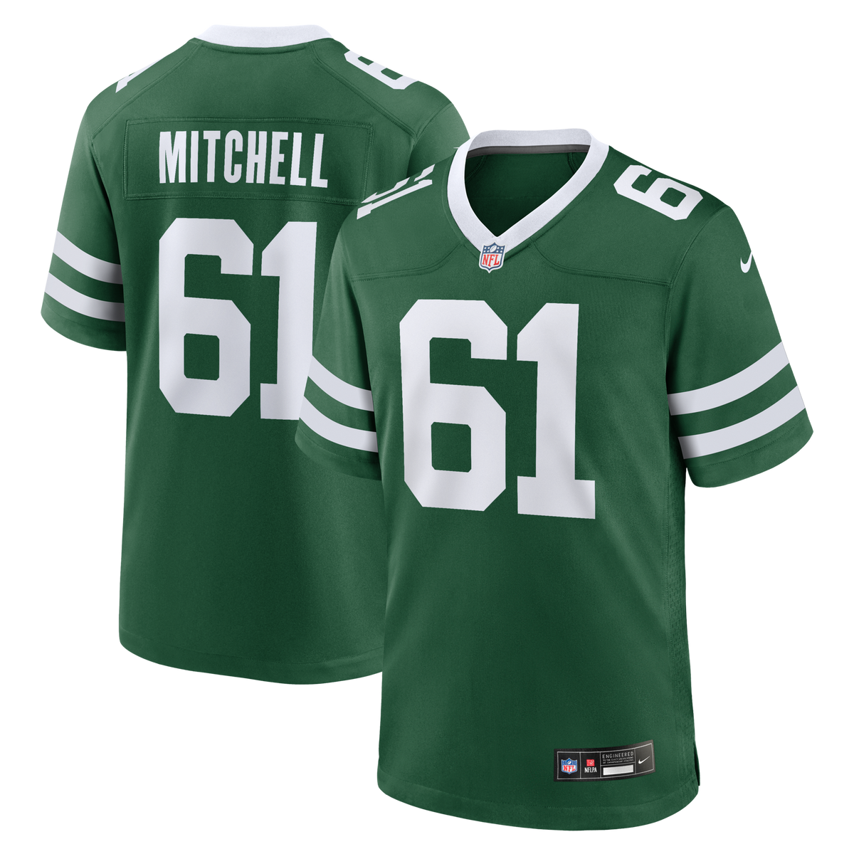 New York Jets Max Mitchell Legacy Green Team Game Jersey