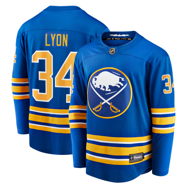 Buffalo Sabres Alex Lyon Fanatics Royal Home Breakaway Jersey