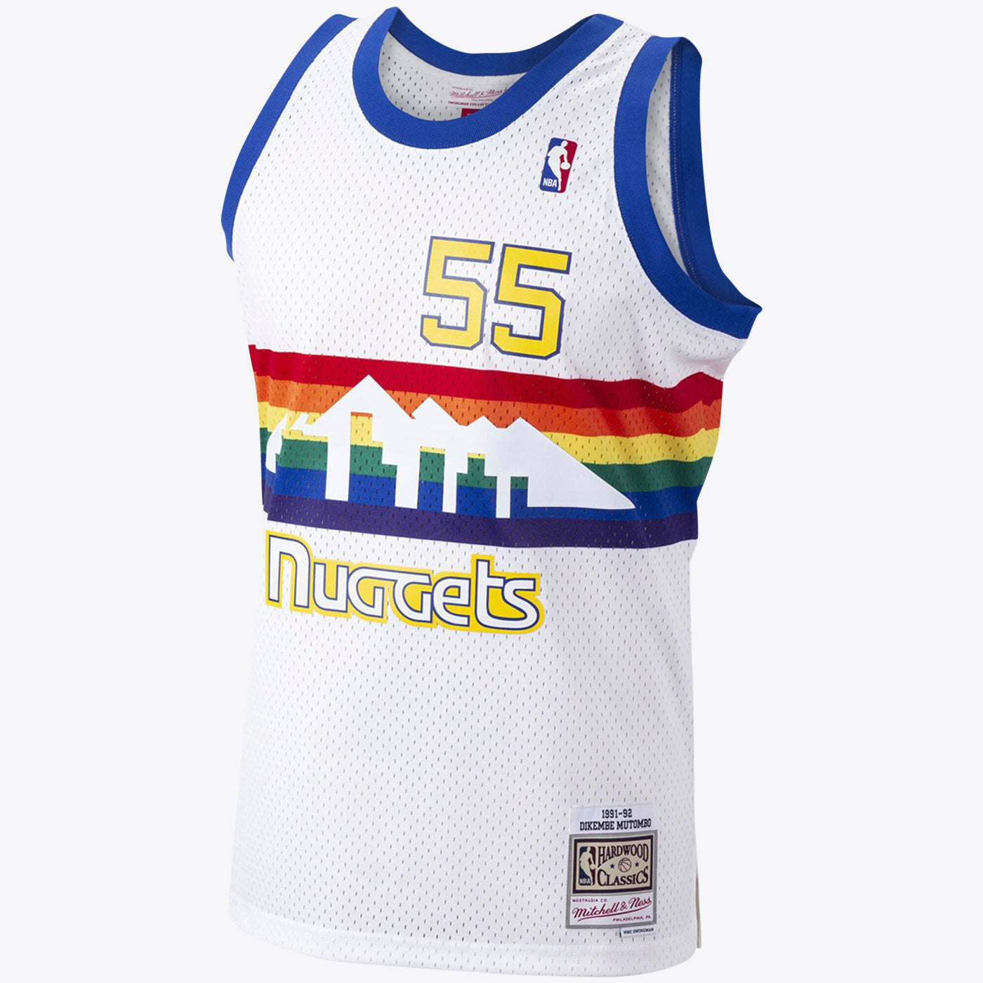 Denver Nuggets Dikembe Mutombo 1991 Hardwood Classics Home Swingman Jersey By Mitchell & Ness - White -