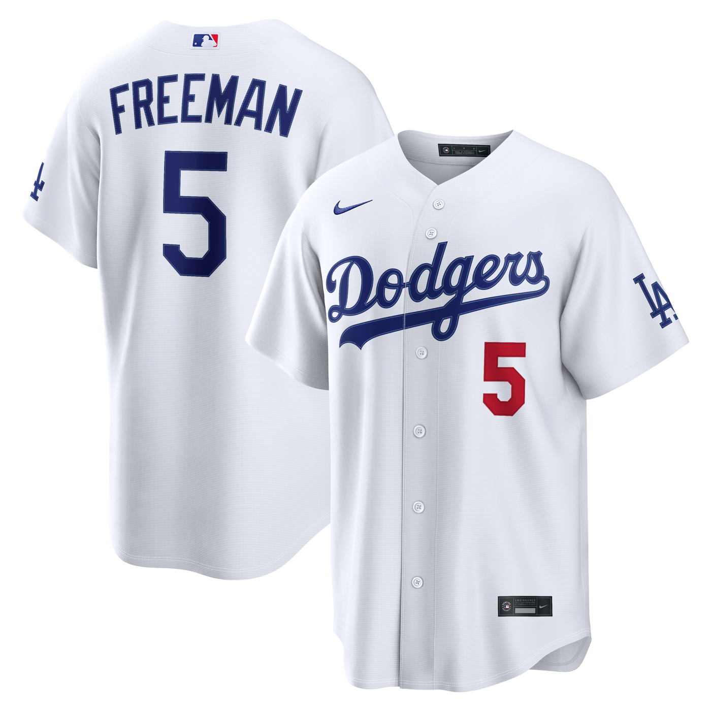 Los Angeles Dodgers Freddie Freeman Nike White Home Stadium Jersey