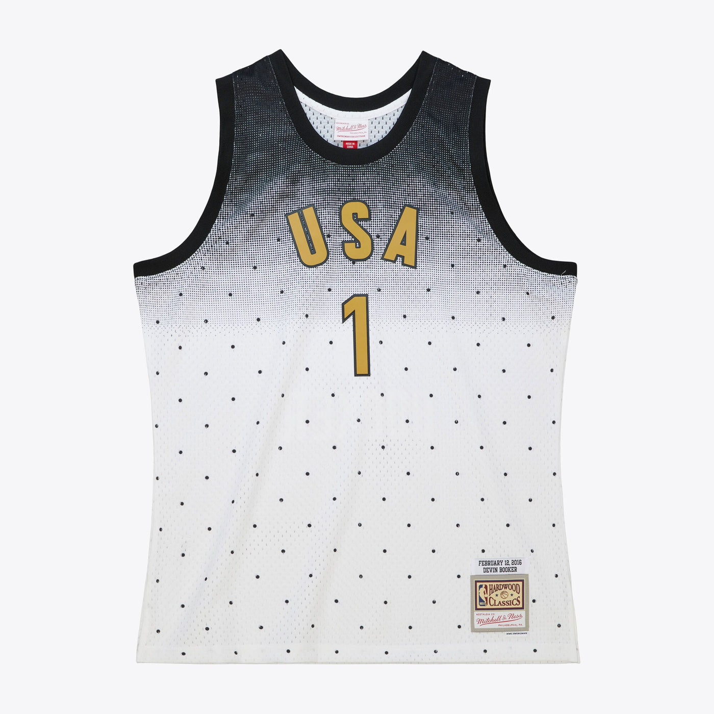 NBA Mitchell & Ness Devin Booker 2016 USA Authentic Jersey All-Star - White/Black