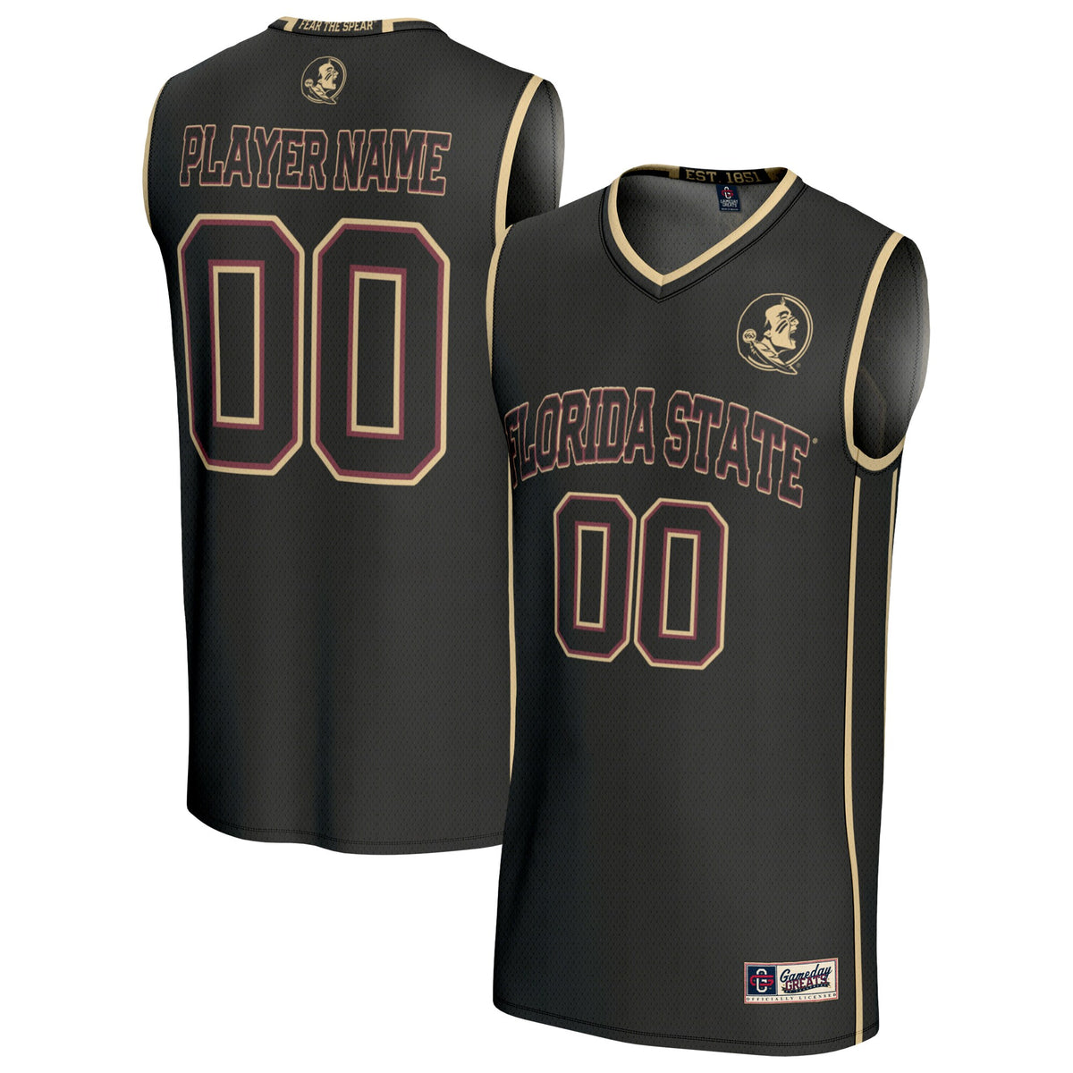 Florida State Seminoles GameDay Greats Lightweight Collegiate Basketball NIL Pick-A-Player Fashion Jersey - Black