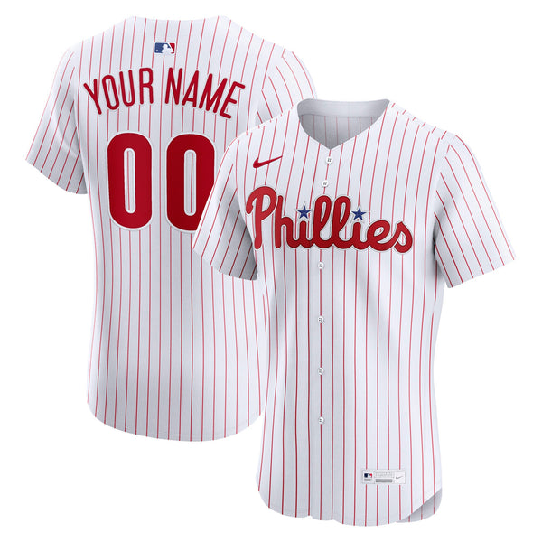 Philadelphia Phillies White Home Elite Custom Jersey