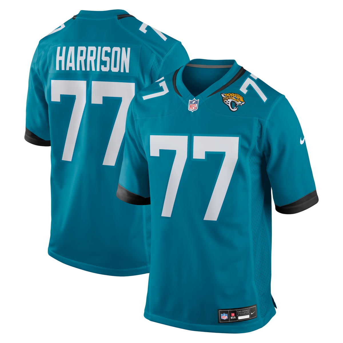 Jacksonville Jaguars Anton Harrison Teal Game Jersey
