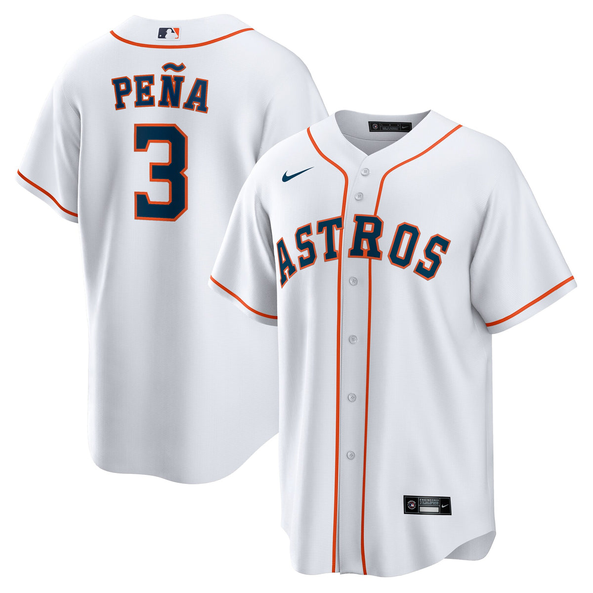 Houston Astros Jeremy Peña White Home Replica Jersey