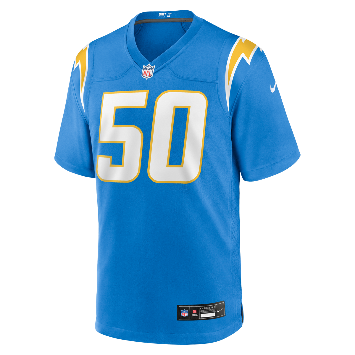 Los Angeles Chargers Caleb Murphy Powder Blue Team Game Jersey
