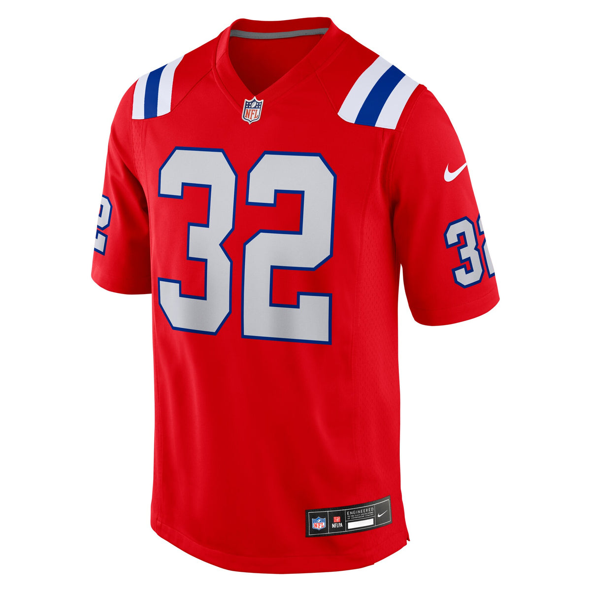 New England Patriots TreVeyon Henderson Red Alternate Game Player Jersey