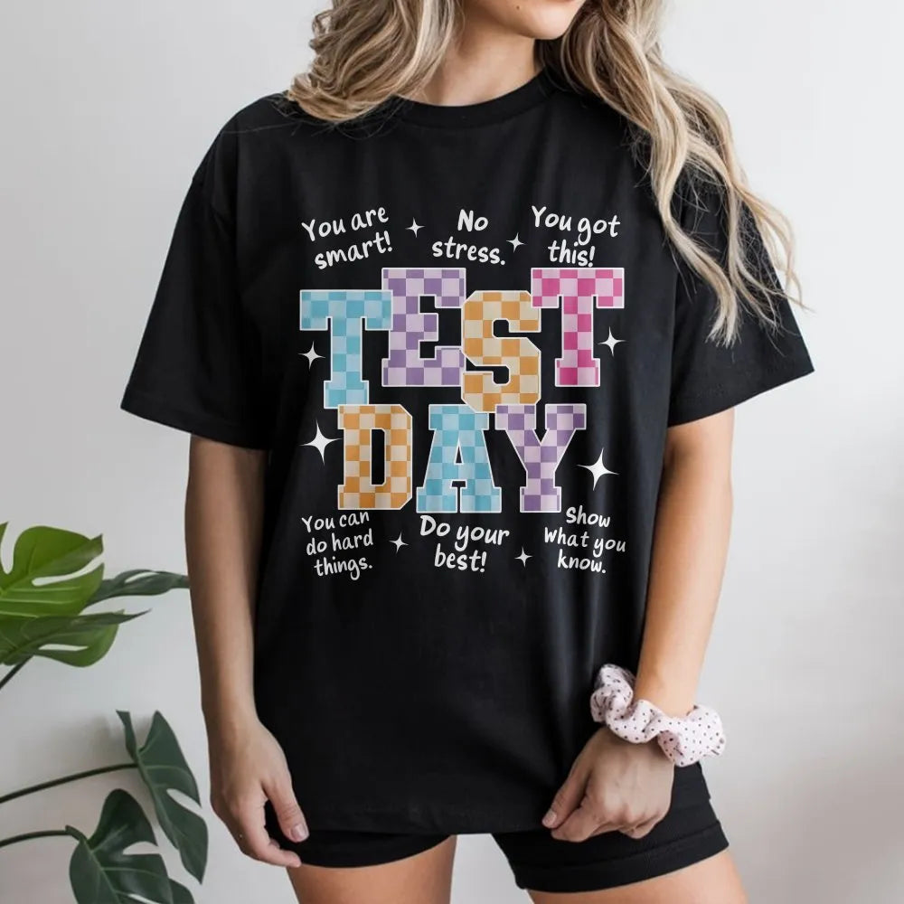 Test Day Sweatshirt | Retro Motivational Quote | Cozy Crewneck | Teacher Testing Week Gift