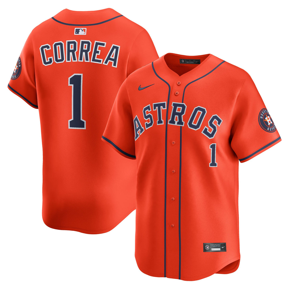 Houston Astros Carlos Correa Orange Alternate Limited Player Jersey