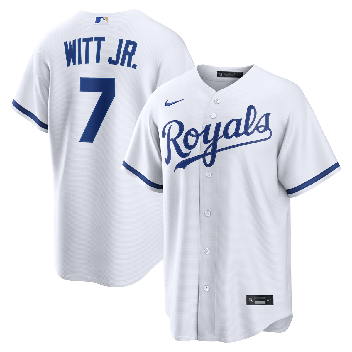 Kansas City Royals Bobby Witt Jr. White Home Replica Jersey