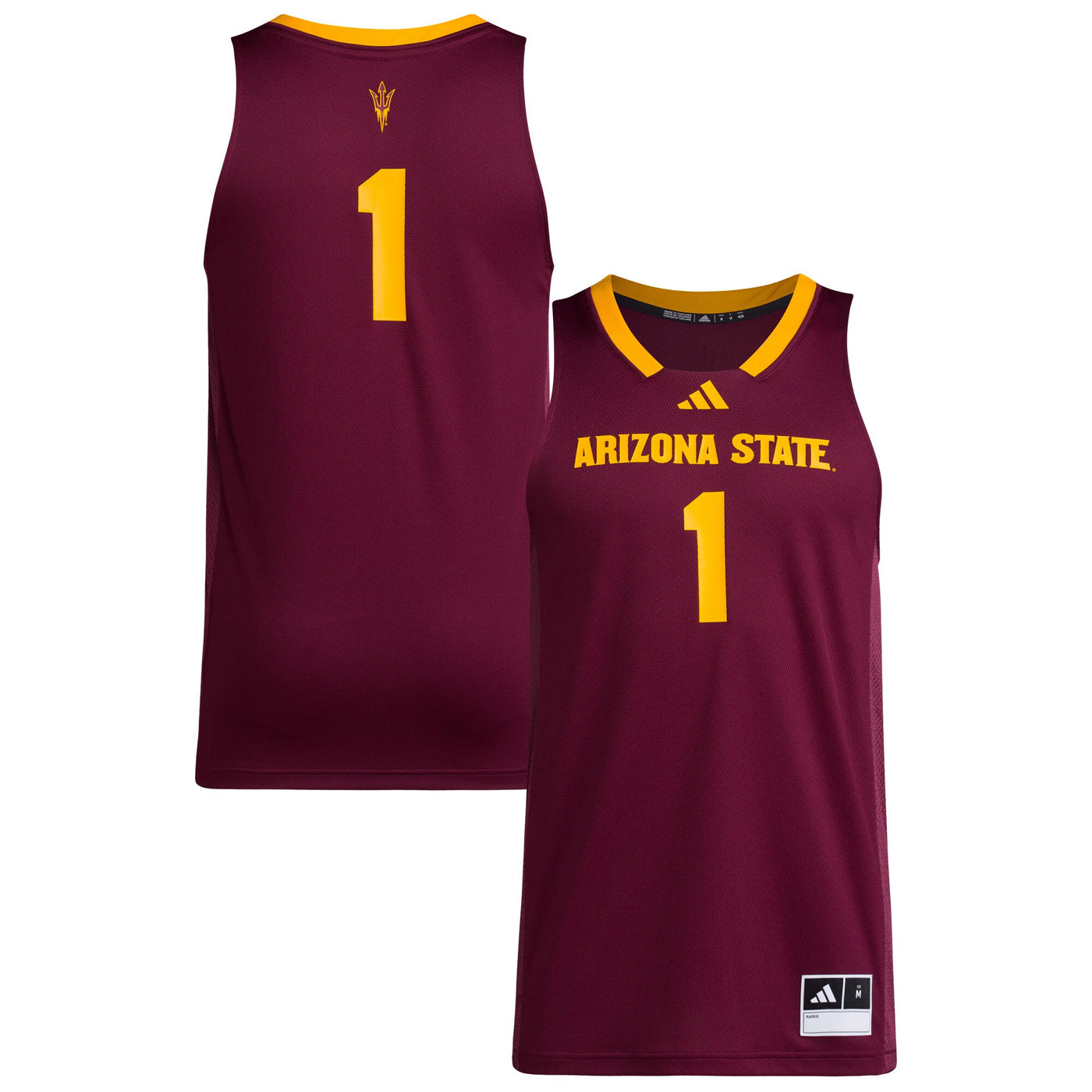 adidas #1 Maroon Arizona State Sun Devils Replica Swingman Jersey