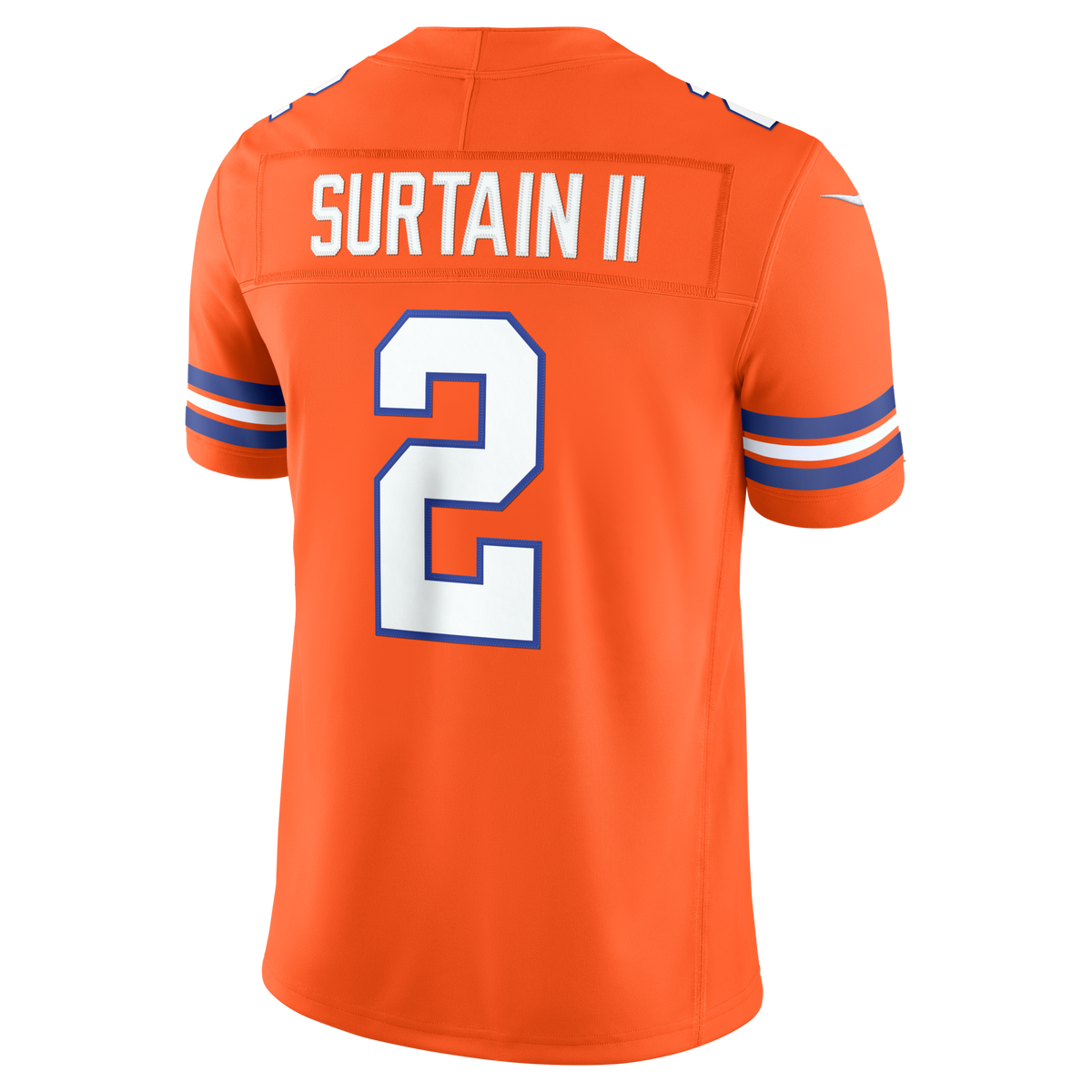 Denver Broncos Pat Surtain II Orange Alternate Mile High Collection 1977 Throwback Vapor F.U.S.E. Stitched Limited Jersey