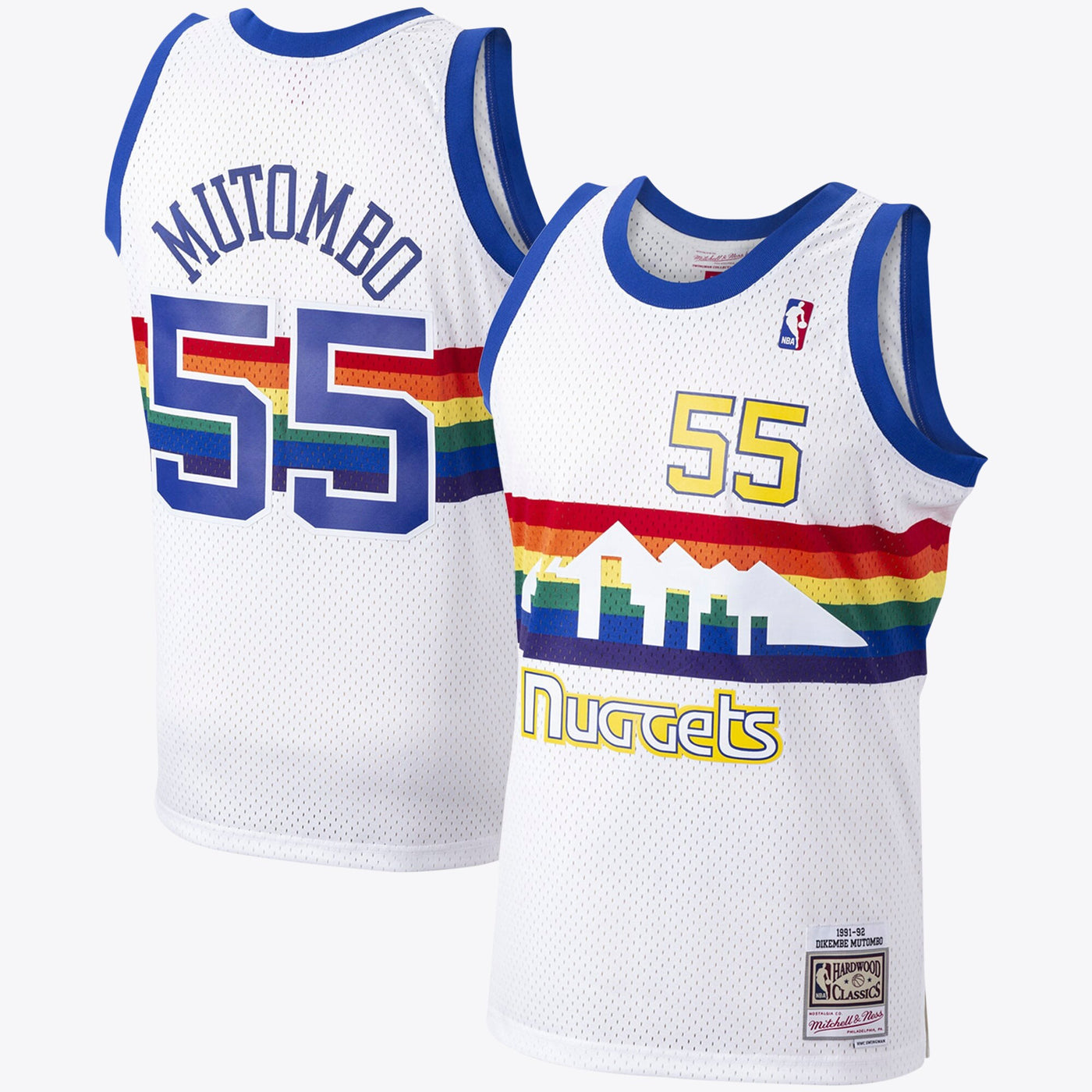 Denver Nuggets Dikembe Mutombo 1991 Hardwood Classics Home Swingman Jersey By Mitchell & Ness - White -