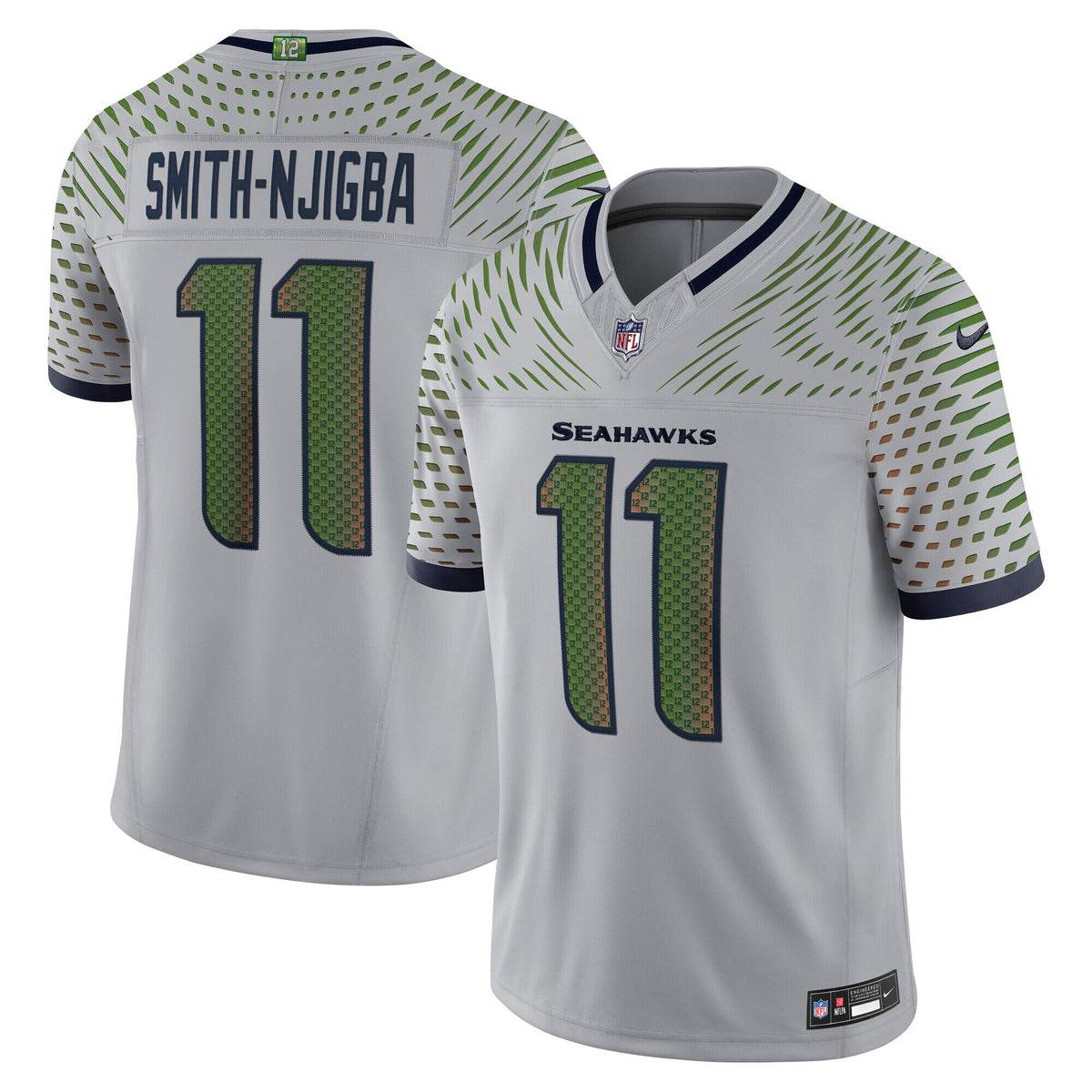 Seattle Seahawks Jaxon Smith-Njigba Wolf Gray 2025 Rivalries Collection Stitched Limited Jersey