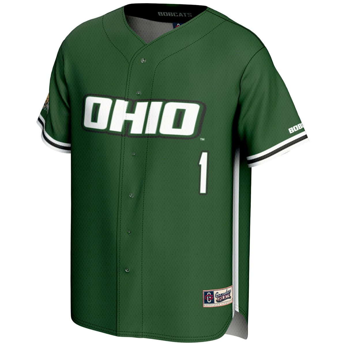#1 Ohio Bobcats GameDay Greats Lightweight Baseball Jersey - Green